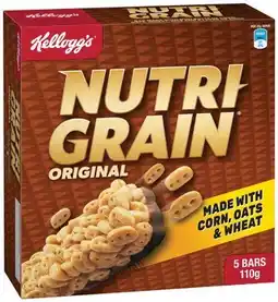 IGA Kellogg’s Nutri-Grain or LCM’s Bars 5 Pack Selected Varieties offer