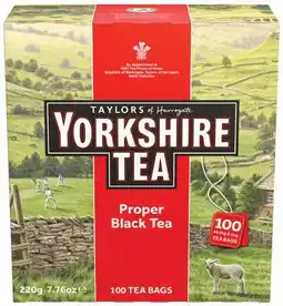 IGA Taylors of Harrogate Yorkshire Black Tea Bags 100 Pack offer