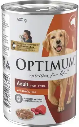 IGA Optimum Wet Dog Food 400g Selected Varieties offer