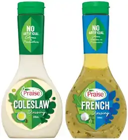 IGA Praise Dressing 330mL Selected Varieties offer