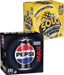 IGA Pepsi, Solo or Schweppes 24x375mL Selected Varieties offer