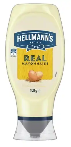 IGA Hellmann’s Mayonnaise Squeeze 400‑432g Selected Varieties offer
