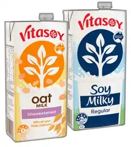 IGA Vitasoy Soy Milky, Oat or Almond Milk 1 Litre Selected Varieties offer