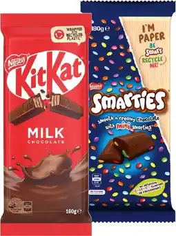 IGA Nestlé Chocolate Block 118‑180g Selected Varieties offer