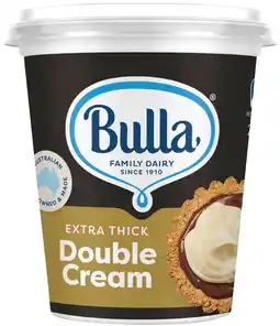 IGA Bulla Extra Thick Double Cream 200mL offer