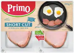 IGA Primo Short Cut or Middle Rindless Bacon Twin Pack 500g offer