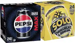 IGA Pepsi or Solo 24x375mL Selected Varieties offer