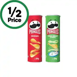 Woolworths Pringles Potato Chips 118-134g offer
