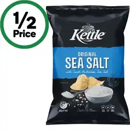 Woolworths Kettle Potato Chips 165g – Excludes Kettle Ridge Cut Potato Chips 165g offer