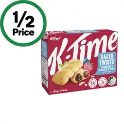 Woolworths Kellogg’s K-Time Twists 185g Pk 5 offer