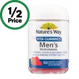 Woolworths Nature’s Way Vita Gummies Men’s Multivitamin Pk 100 offer