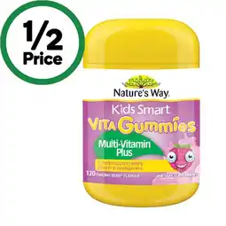Woolworths Nature’s Way Kids Smart Vita Gummies Multi-Vitamin Pk 120 offer