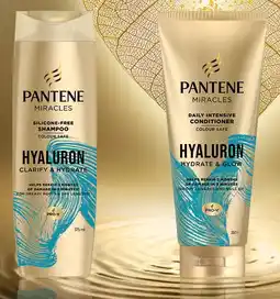Coles Pantene Miracles Hyaluron Shampoo 375mL or Conditioner 350mL offer