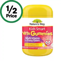 Woolworths Nature’s Way Kids Smart Vita Gummies Multi-Vitamin for Fussy Eaters Pk 120 offer
