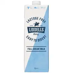 Woolworths Liddells Lactose Free Milk 1 Litre offer