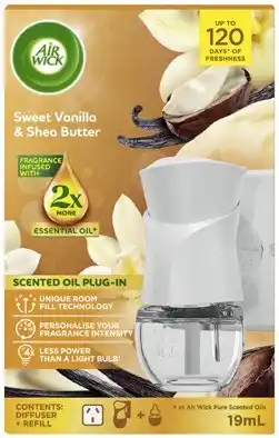 Coles Air Wick Scented Oil Plug In Diffuser + Refill 19mL offer