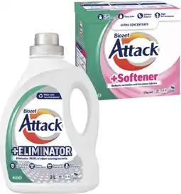 Coles Biozet Attack Plus Laundry Liquid 2 Litre or Powder 2kg offer