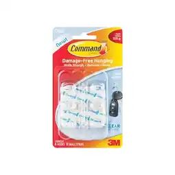 Woolworths 3M Command Mini Hooks Clear Pk 6 offer