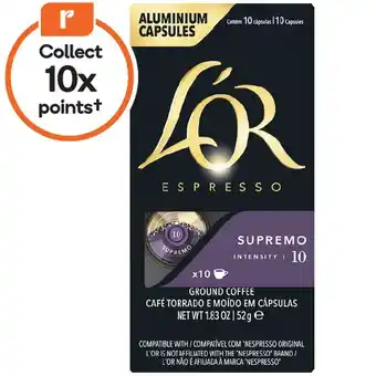 Woolworths L’OR Coffee Capsules Pk 10 offer