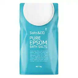 Woolworths Salts & Co Pure Epsom Bath Salts 1 kg offer