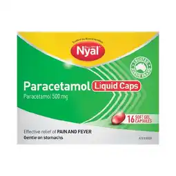 Woolworths Nyal Paracetamol Liquid Capsules Pk 16^ offer