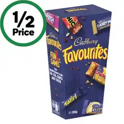 Woolworths Cadbury Favourites 264-265g offer