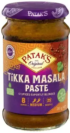 Coles Patak's Tikka Masala Curry Paste 283g offer
