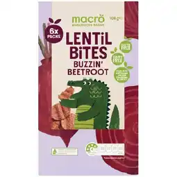 Woolworths macro Lentil Bites 108g Pk 6 – From the Health Food Aisle offer