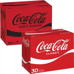 Coles Coca-Cola Soft Drink 30x375mL offer