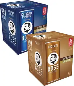 Coles Boss Iced Coffee 4x237mL offer