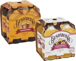 Coles Bundaberg Brewed Soft Drink 4x375mL offer