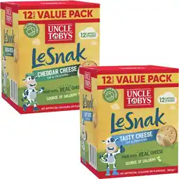 Coles Uncle Tobys Le Snak Value Pack 264g offer