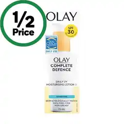 Woolworths Olay Complete Defence Sensitive SPF30 Moisturising Lotion 75ml§ offer