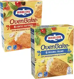 Coles Birds Eye Oven Bake Fish Fillets 425g offer