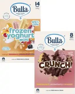 Coles Bulla Frozen Dessert Sticks 8 Pack-14 Pack 400mL-750mL offer
