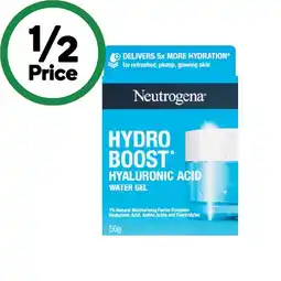 Woolworths Neutrogena Hydro Boost Hyaluronic Acid Water Gel Face Moisturiser 50g offer