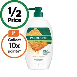Woolworths Palmolive Naturals Shower Gel 1 Litre offer