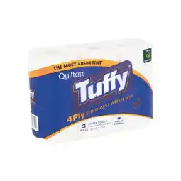 Woolworths Quilton Tuffy Paper Towel Pk 3 offer