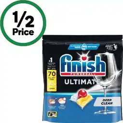 Woolworths Finish Ultimate Dishwasher Tablets Pk 70 offer