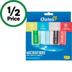 Woolworths Oates Microfibre Cloth Pk 4 offer