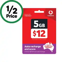 Woolworths Vodafone $12 Starter Pack† offer