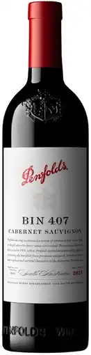 Coles Penfolds Bin 407 Cabernet Sauvignon 2023 GB 750mL offer