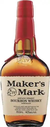 Coles Makers Mark Kentucky Straight Bourbon Whisky 700mL offer