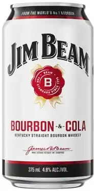 Coles Jim Beam White & Cola Cans 10x375mL offer