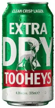 Coles Tooheys Extra Dry Cans 8x375mL offer