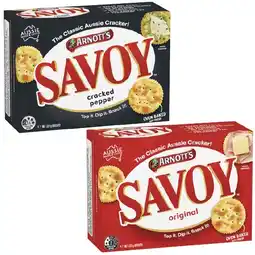 Woolworths Arnott’s Savoy Original Crackers 225g offer