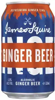 Coles James Squire Ginger Beer Cans 6x330mL offer