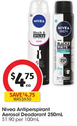 Coles Nivea Antiperspirant Aerosol Deodorant offer