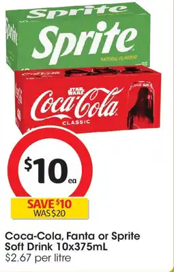 Coles Coca-Cola, Fanta or Sprite Soft Drink offer