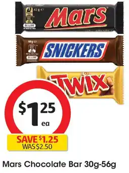 Coles Mars Chocolate Bar offer